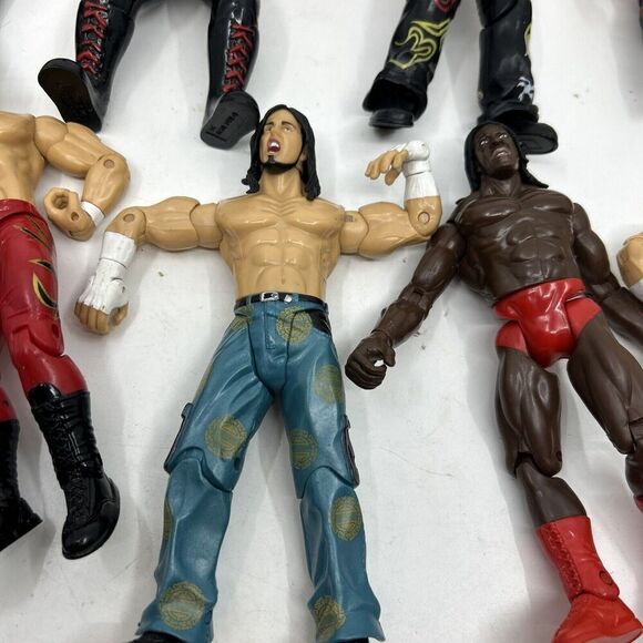 WWE WWF Booker T Action Figure Red Tights Jakks Pacific lot of 10 - Picture 4 of 13
